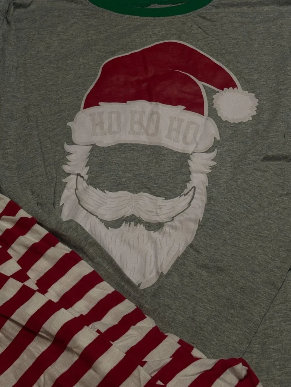 CHILDREN'S PLACE ADULT UNISEX SANTA 'HO HO HO' PJ SET SZ L NWOT